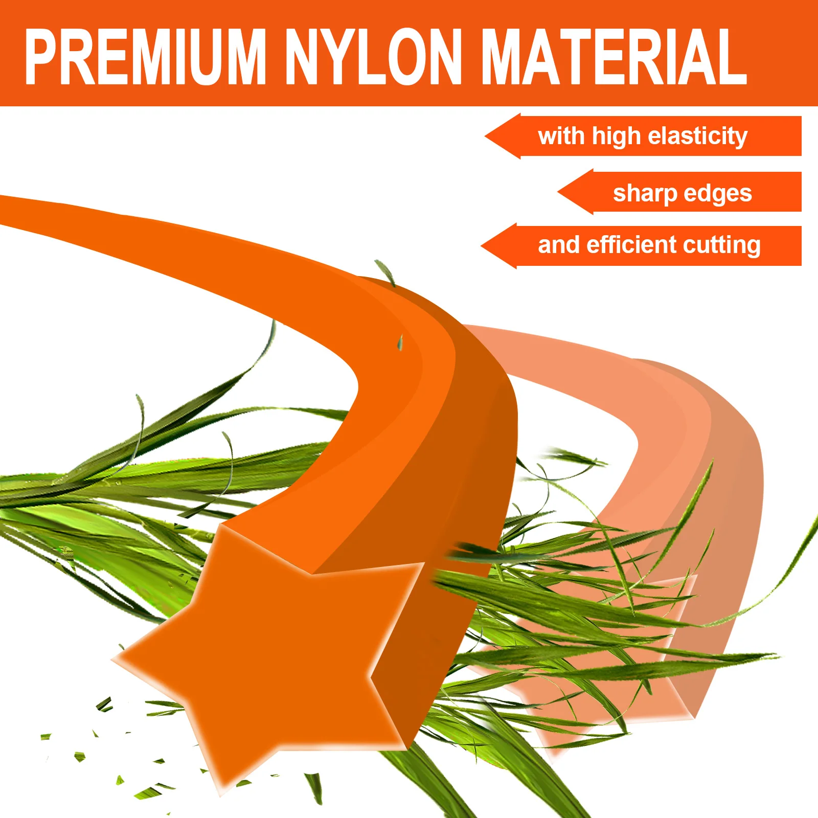 2,7 mm x 100 m Pentagramm-Trimmerkopfschnur, Nylon-Mähschneiderfaden für Rasentrimmer, Rolle, Grasseilfaden, Rasenmäher-Zubehör