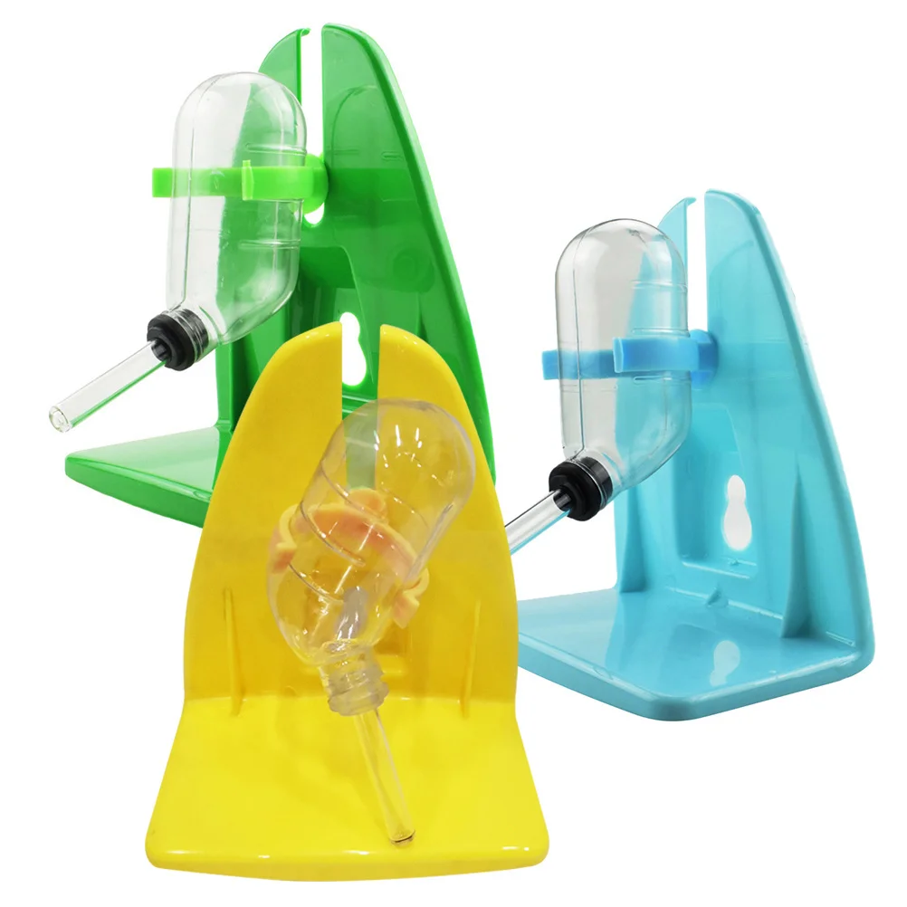 

2Sets Hamster Water Bottle Leak Proof Plastic Hanging Dispenser Cage Holder Ideal Small Animal Pet Drinking Pet Water Bottle