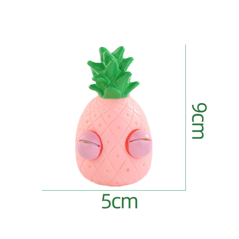 Cartoon Cute Funny Eyeball Burst Squeeze Toy Creative Children Adult Stress Relief Toys Fruit Pineapple Pinch Music Fidget Toys