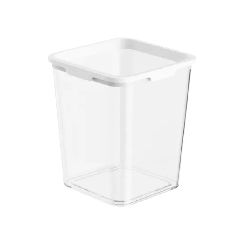 

1pc Transparent Square Trash Can Large Capacity Plastic Waste Container For Home Office Use Household Dust Bin Rubbish