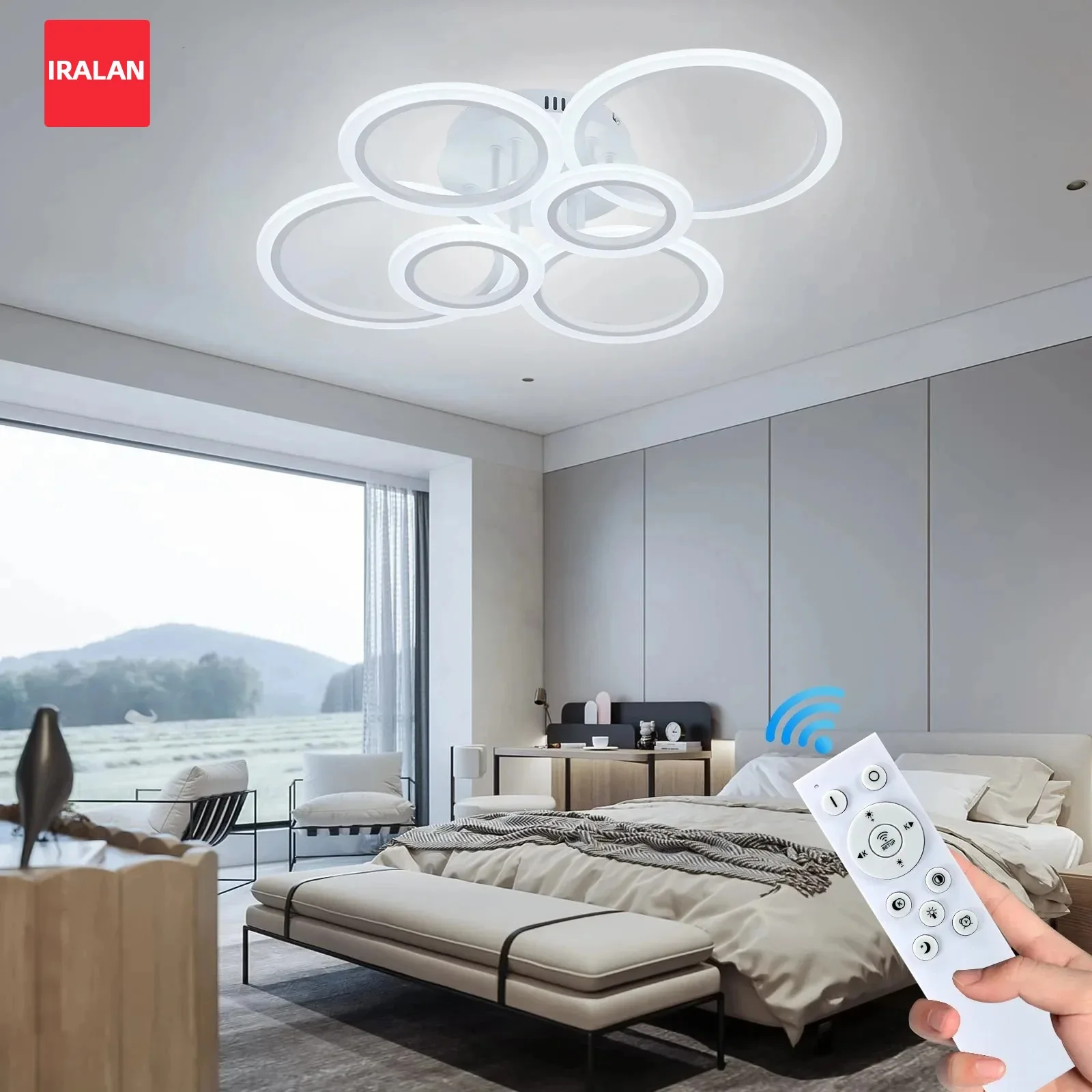 

IRALAN Ceiling Chandelier LED Lustre Lighting Nordic Home Decor Items Pendant Light Living Room Bedroom Hotel Ceiling Lamps