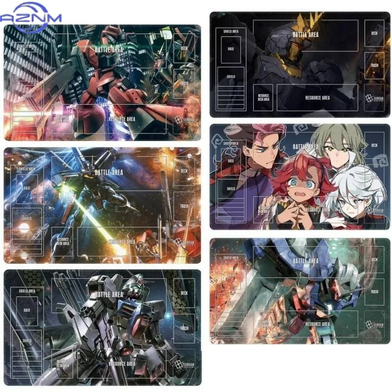 TCG Mobile Suit Gundams The Witch From Mercury Card Playmat Single Player Set Fighting Dish Rubber Board Game Pad Gift