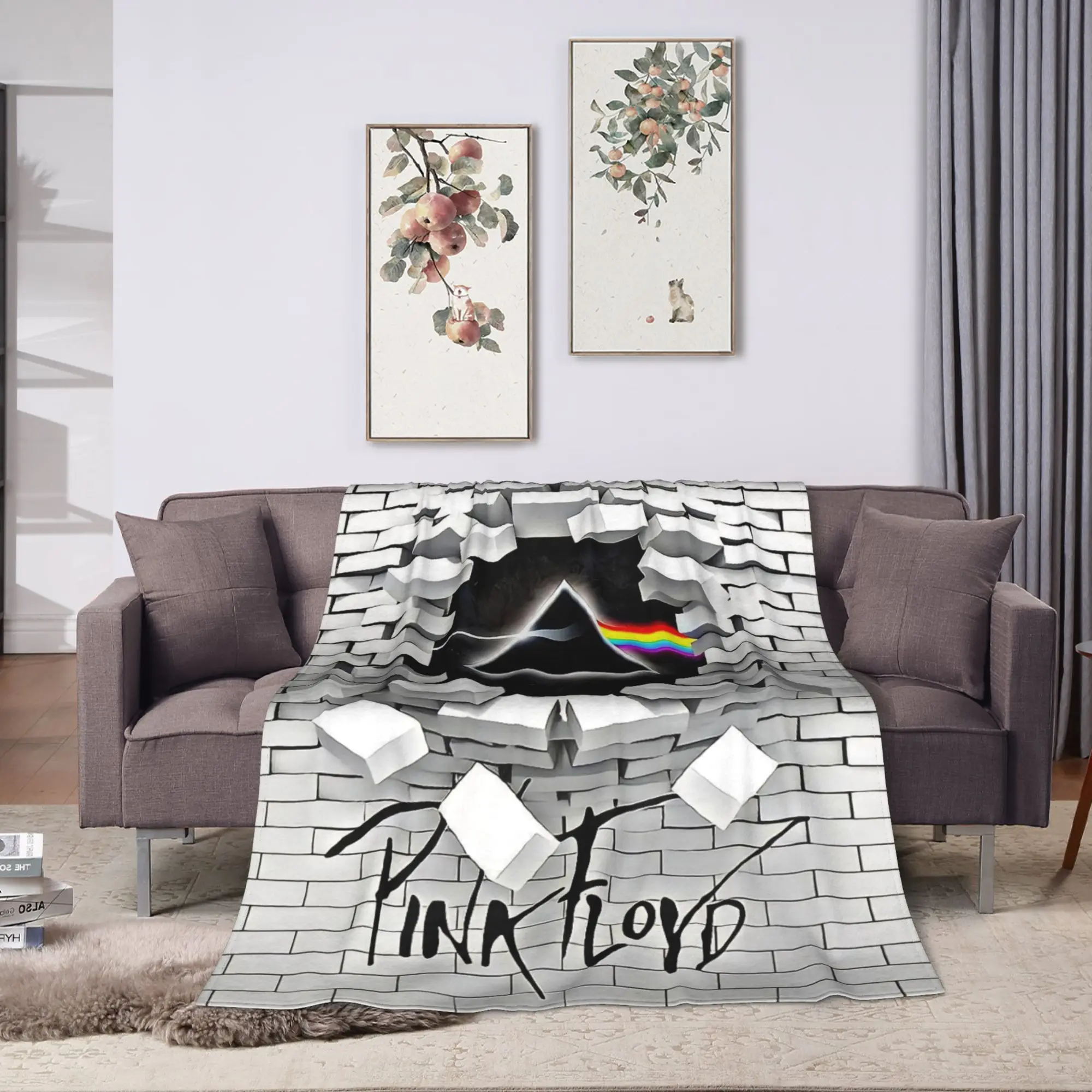 Floyded Rock Me Pinks  Blanket Quality Warm Soft  Throw Blanket Winter Travel Office Home Decor Comfortable Bedspread