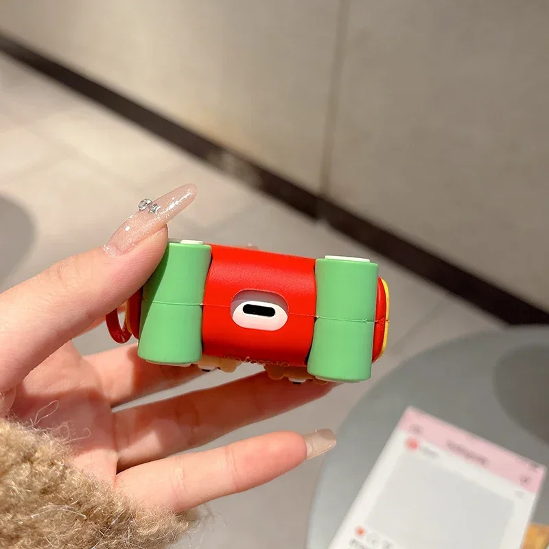 Ins Cartoon 3D Bear in Car Case fFor HUAWEI FreeBuds 4 4e 5 5i 6i Protective Cover for HUAWEI Pro 2 3 Pro2 Pro3 SE3 SE2 FreeClip