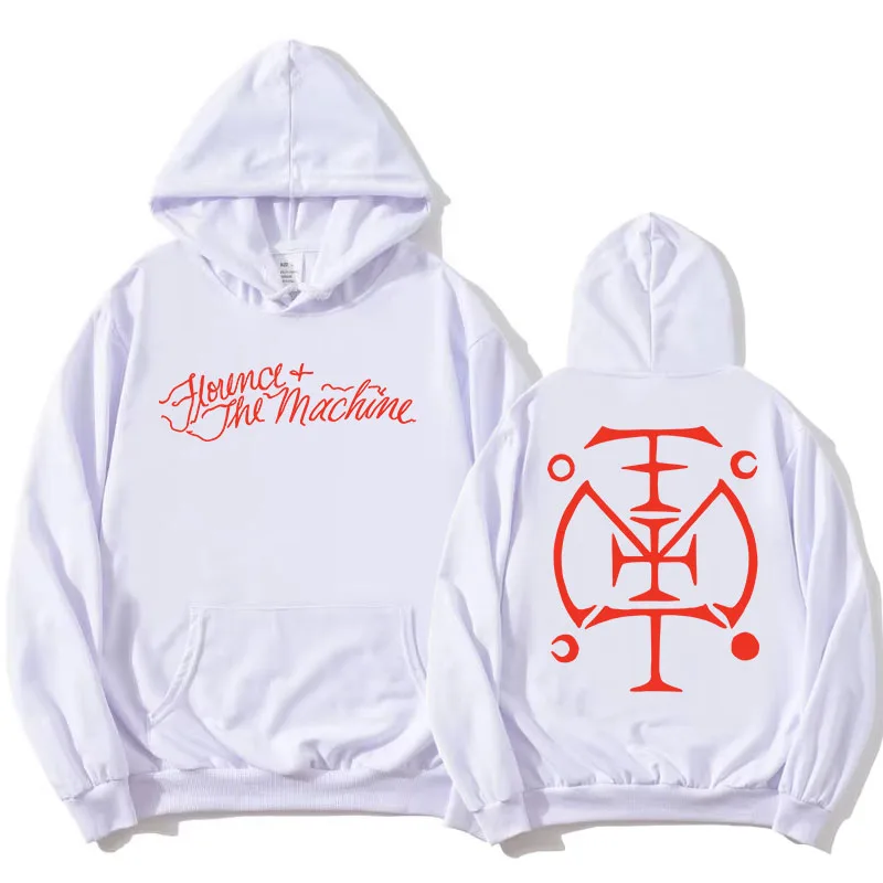 Sigil هوديي فلورانس + الآلة طباعة بلوزات طويلة الأكمام عادية فضفاض الإناث البلوفرات مقنعين للجنسين الشارع الشهير النساء #3