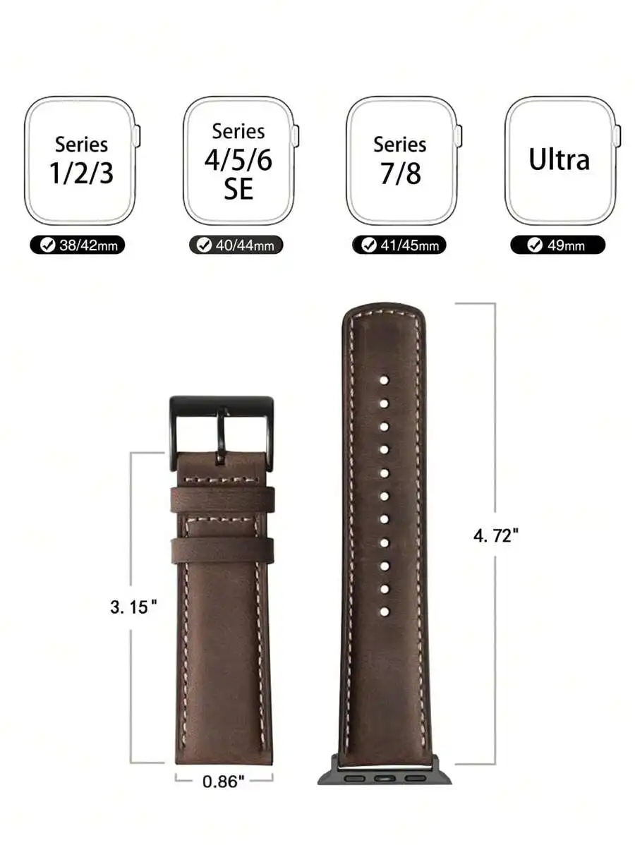 Huastonband Compatible With Apple Watch Bands For Men 44mm 45mm 46mm 49/38/40/41/42mm Sizes, Suitable For Apple Watch