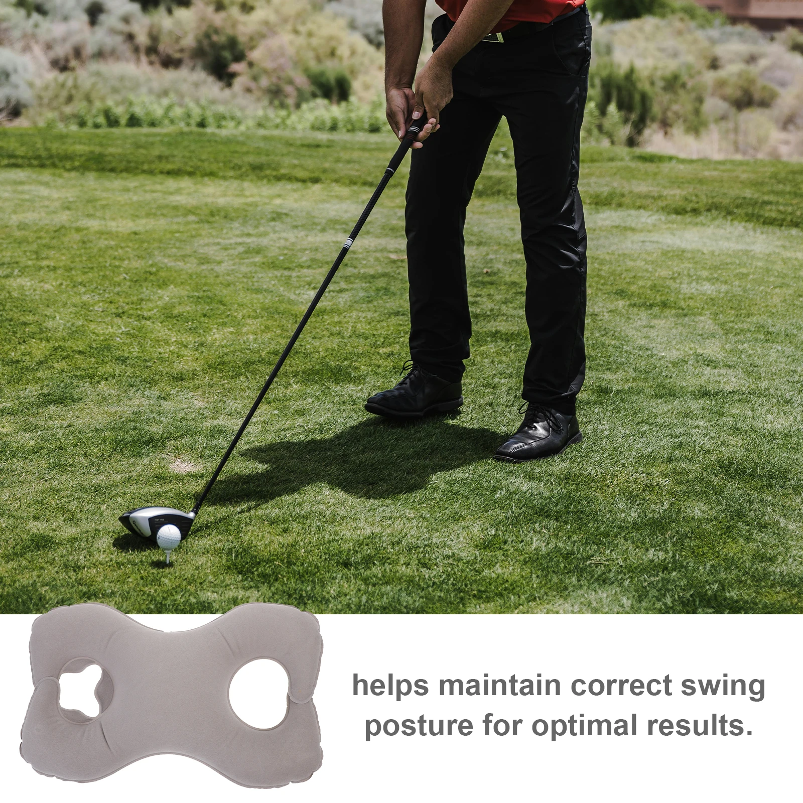 

Golf Swing Corrector Posture Practice Grip Training Equipment Tool Pad Grey Trainer Mat