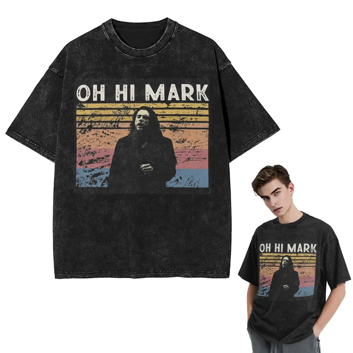 

Уличная одежда, футболки Oh Hi Mark, винтажная стираная футболка с коротким рукавом, футболка в стиле хип-хоп, топы, футболки для мужчин и женщин