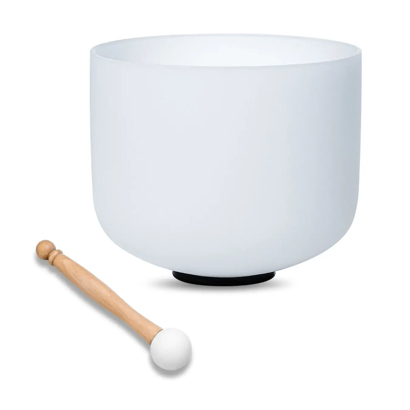Bol chantant en cristal de quartz, 10 pouces, blanc pur, pour la méditation, le yoga et la relaxation sonore, avec marteau