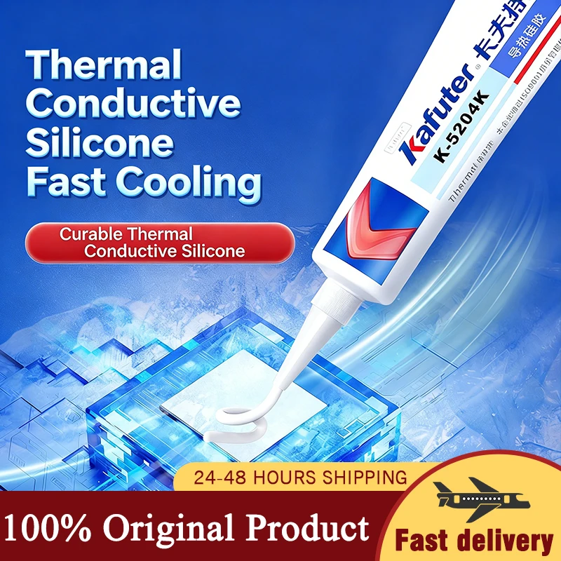 

KAFUTER K-5203 K-5204 K-5205 K-5207 Thermally Conductive Silicone Rubber Thermal Paste High Temperature Resistant for Electronic