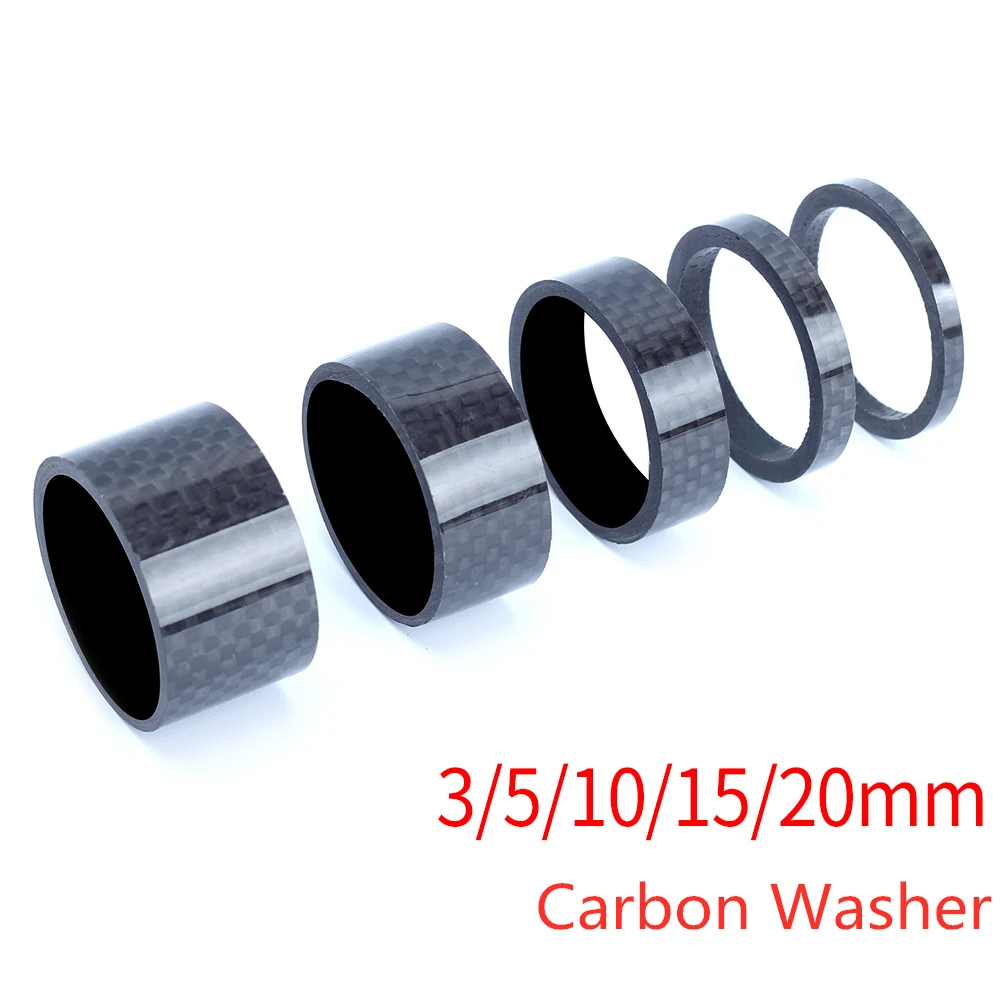 1pcs/5pcs 3/5/10/15/20mm Bicycle Headset Front fork Handle Bar Carbon Fiber Spacing Pad Headset ring Washer Spacer