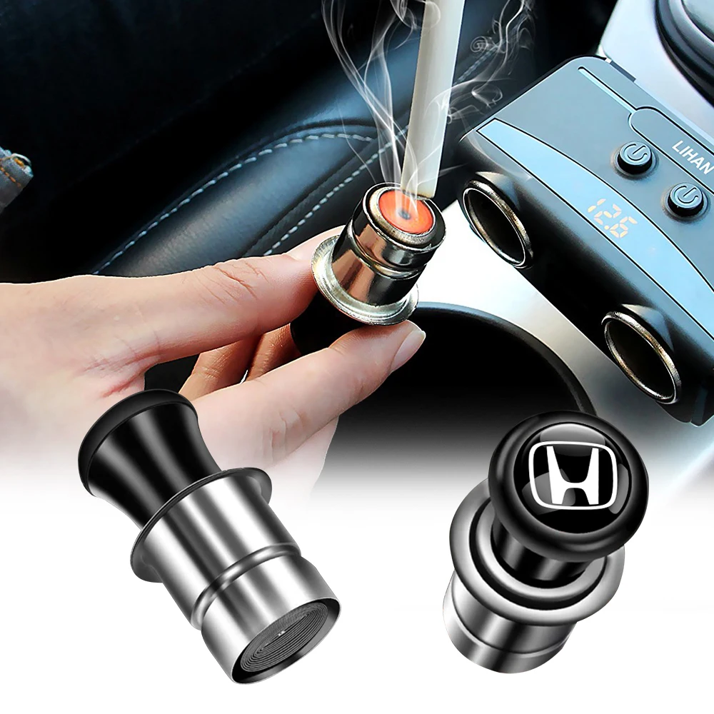 Car Cigarette Lighter Button Replacement Plug Cover 12V Power Source For Honda Mugen Power Civic Accord CRV Hrv Jazz