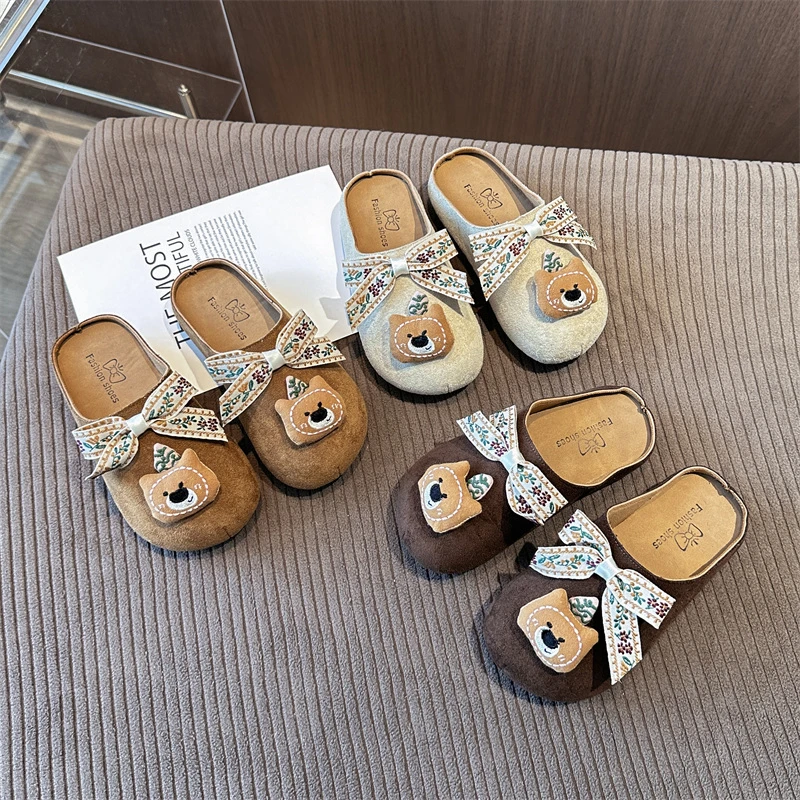 

Модные детские тапочки для девочек 2026 года, весенняя новинка, с толстой подошвой, нескользящие, персонализированные хлопковые тапочки для девочек, простые домашние тапочки для детей