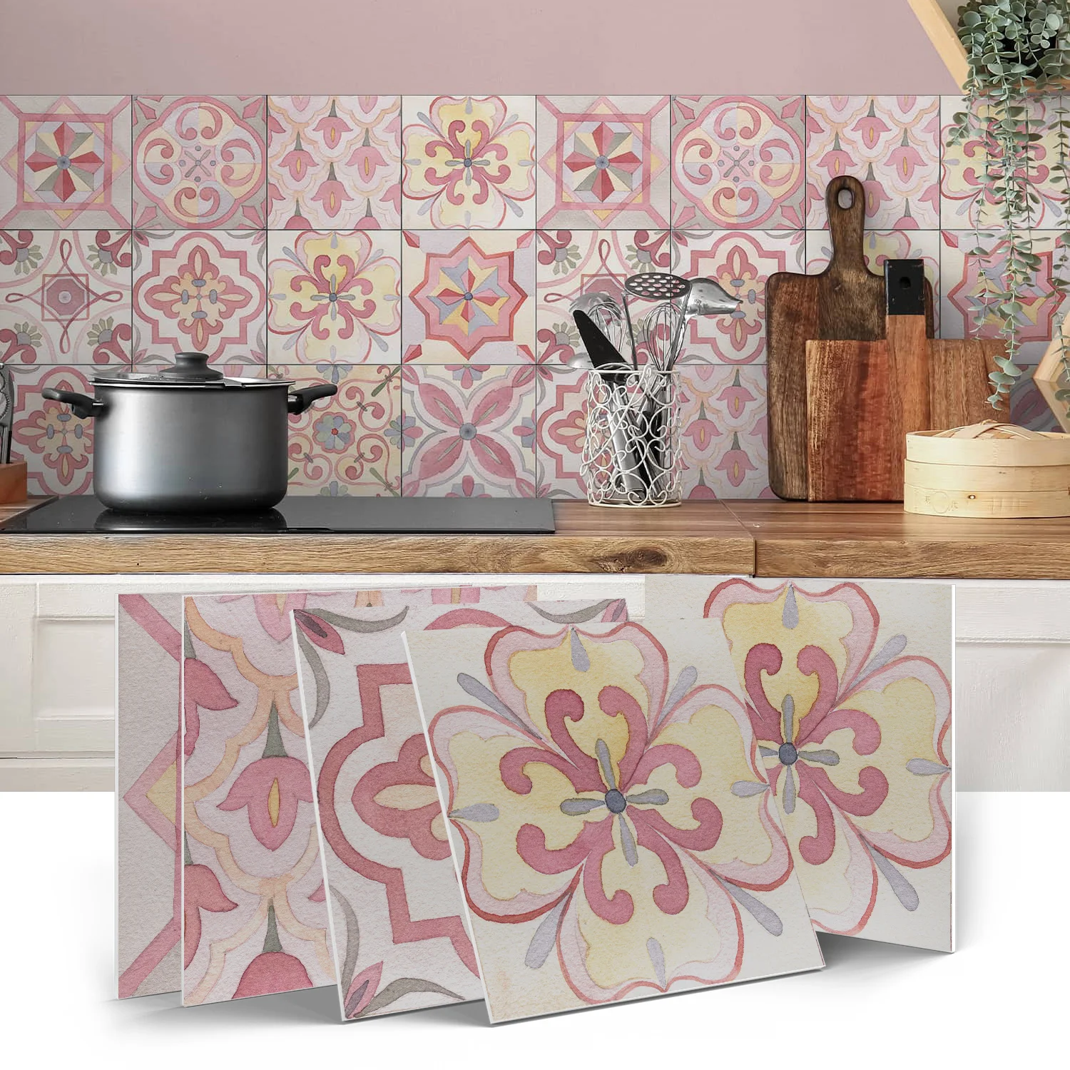 

12/24 tile stickers self-adhesive thick waterproof wall stickers, used for retro decoration in kitchen decoration