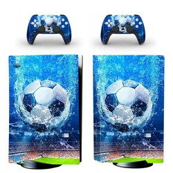 New Football PS5 Disc Sticker Decal Cover for Console and 2 Controllers PS5 Disk Skin Vinyl