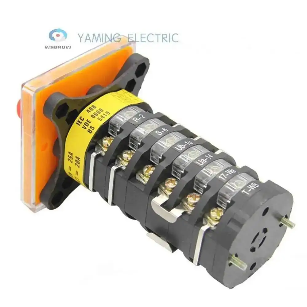 T-16EXF64D-6 Cam Switch For Milling Machine 8 Positions Rotary Universal Changeover Switches 20A 6 Stages Silver Contact
