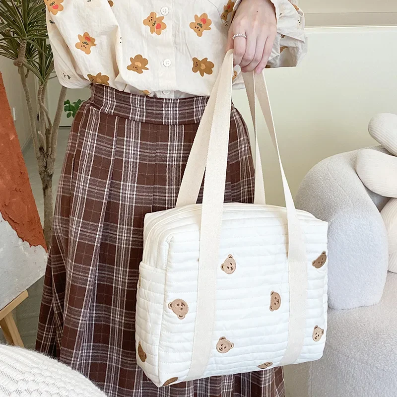 Bolsa de pañales de bebé para cochecito de mamá, organizador de pañales, bolsa de mano de equipaje portátil, bolsa de mensajero de cambio de viaje, paquete de maternidad mediano