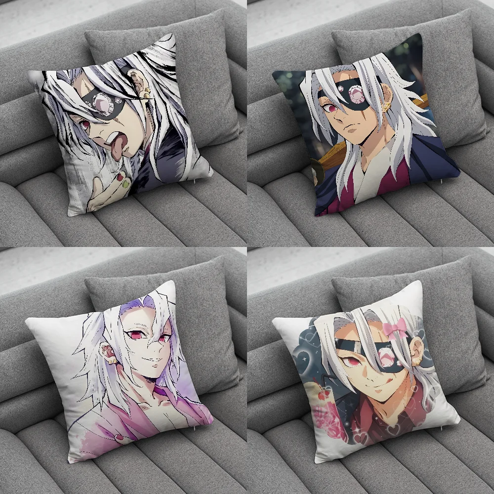 D-Demon S-Slayer Uzui Tengen Pillow Case Soft Cushion Cases for Farmhouse Sofa Decor Home Decorations and Protector