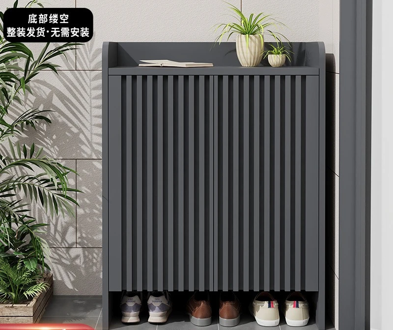 Outdoor all-aluminum alloy household entrance balcony garden courtyard waterproof and sunscreen large-capacity shoe cabinet