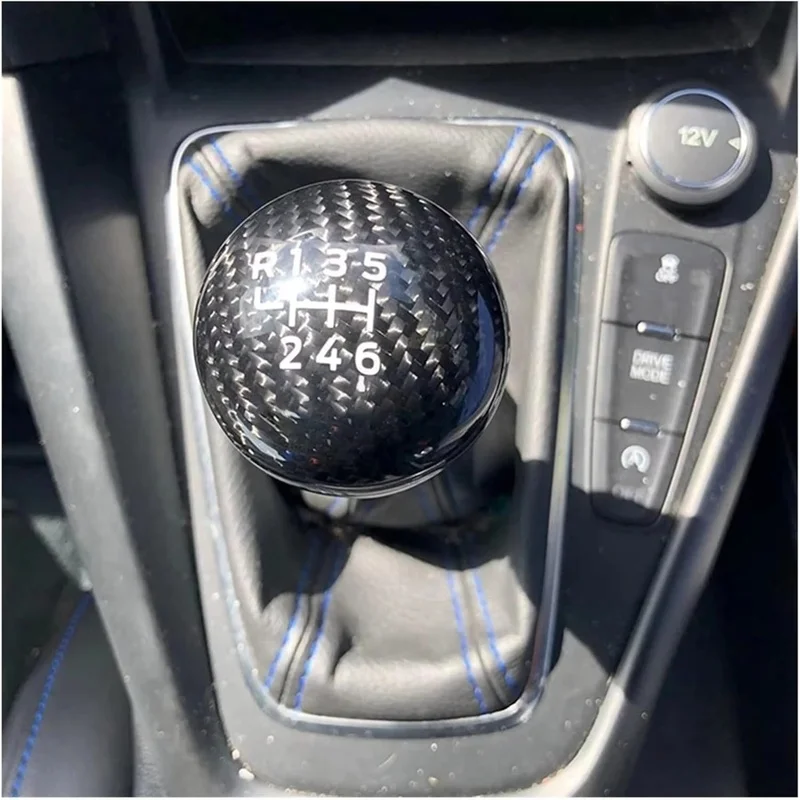 Super Sale 6 Speed Manual for Ford Focus Fiesta RS Shift Knob Car Handball Gear Stick Lever Carbon Fibre Gear Shift Knob