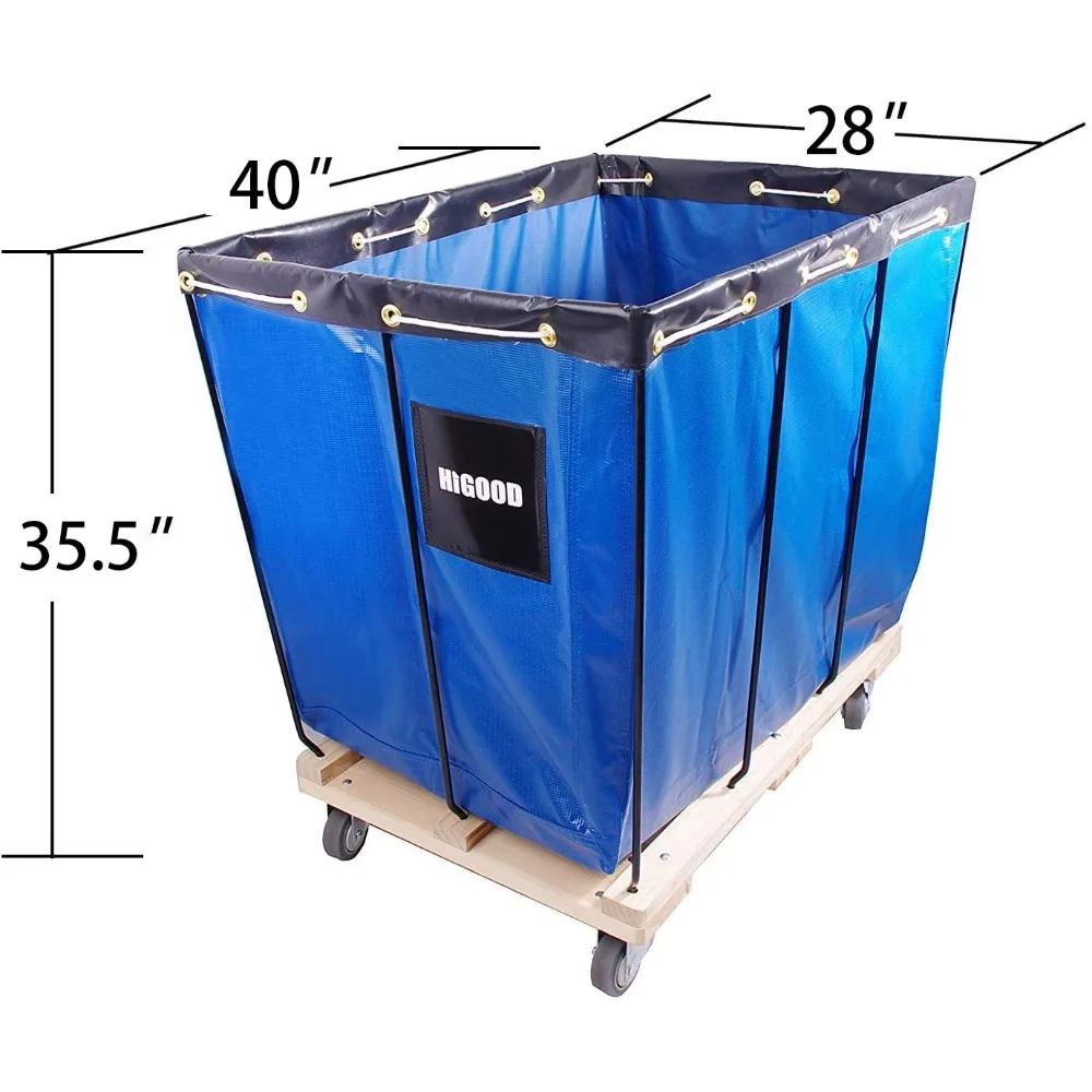 

Knock Down Utility Cart Blue 16 Bushel Service Truck 20 Cubic Feet 600 Lbs Capacity