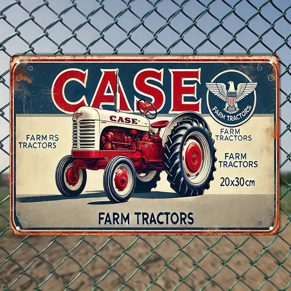 

Vintage Farm Tractor Metal Tin Sign - Retro Iron Wall Art Decor, Indoor & Outdoor Hanging Plaque for Home, Bedroom, Office