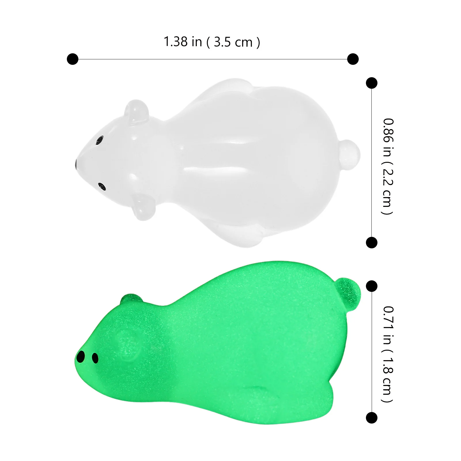 

20Pcs Glow Bear Ornament Durable Resin Garden Desktop Yard Balcony Decor Bear Decor Garden Accessories