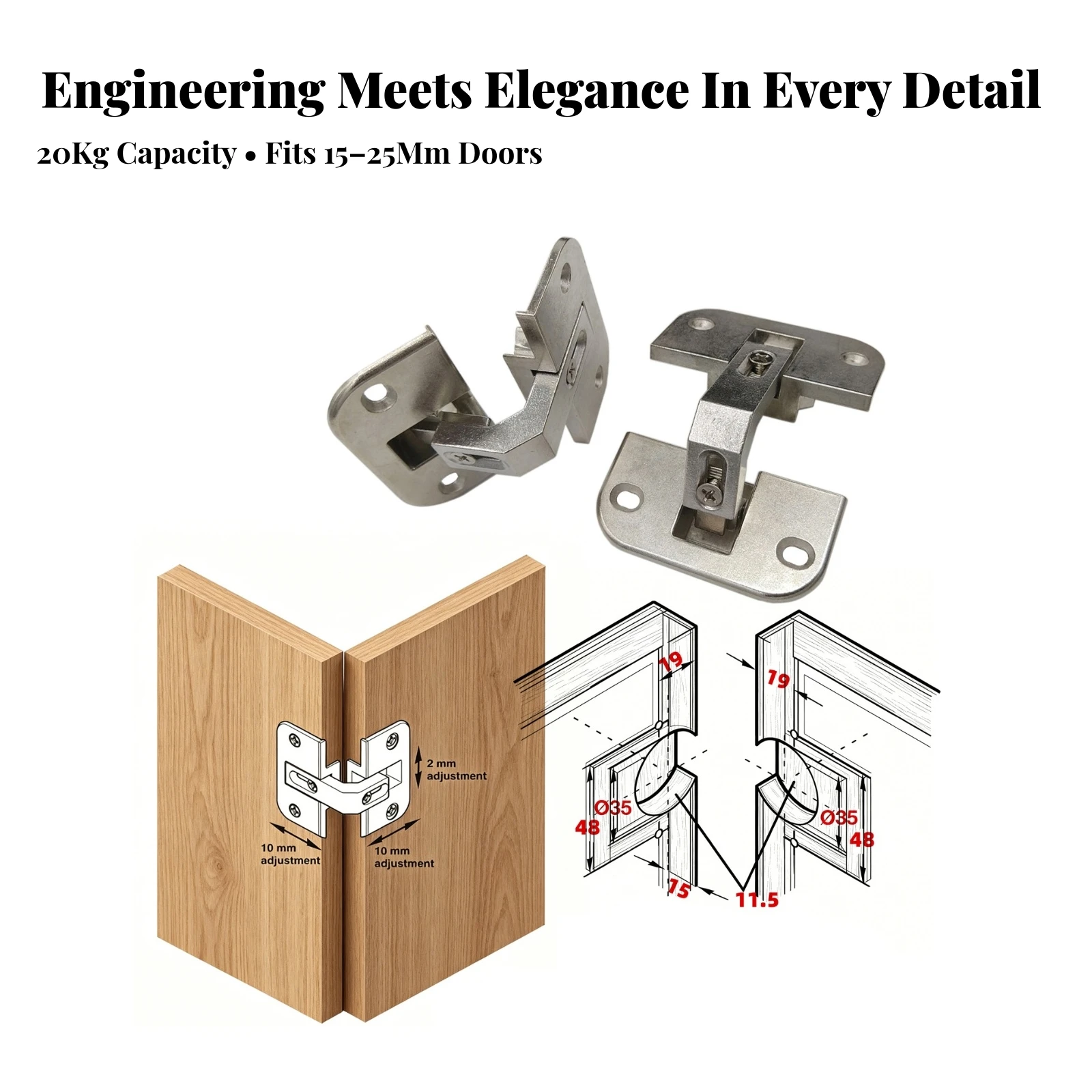 Bifold Cabinet Door Hinge Long-Lasting Cabinet Door Hinge Hardware Electroplated Anti-Corrosion for DIYers, Kitchen Cabinets