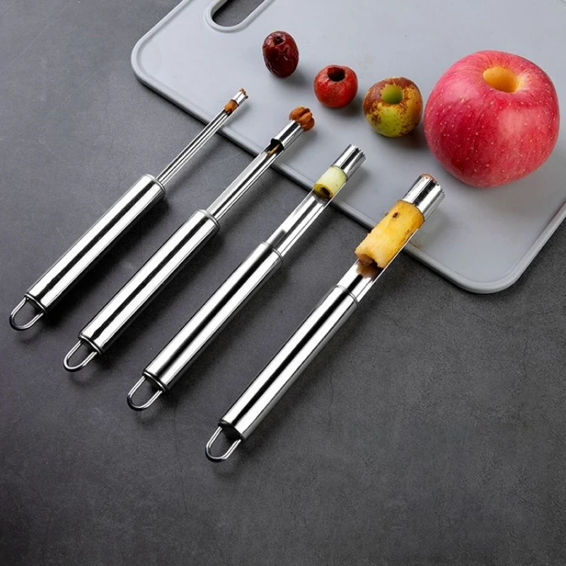 Stainless Steel Fruit Corer Apple Seed Remover Home Vegetable Tool For Red Dates Pear Hawthorn Cool Gadgets Kitchen Accessories
