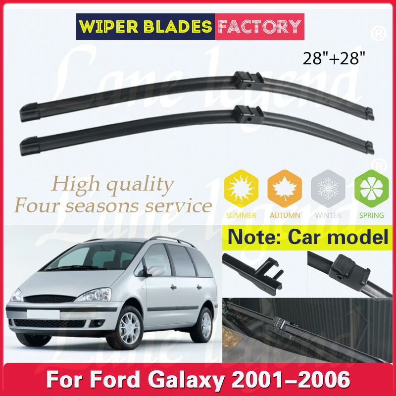 For Ford Galaxy MK II 2001 - 2006 Wiper LHD Front Wiper Blades Windshield Windscreen Clean Window Brushes 28\