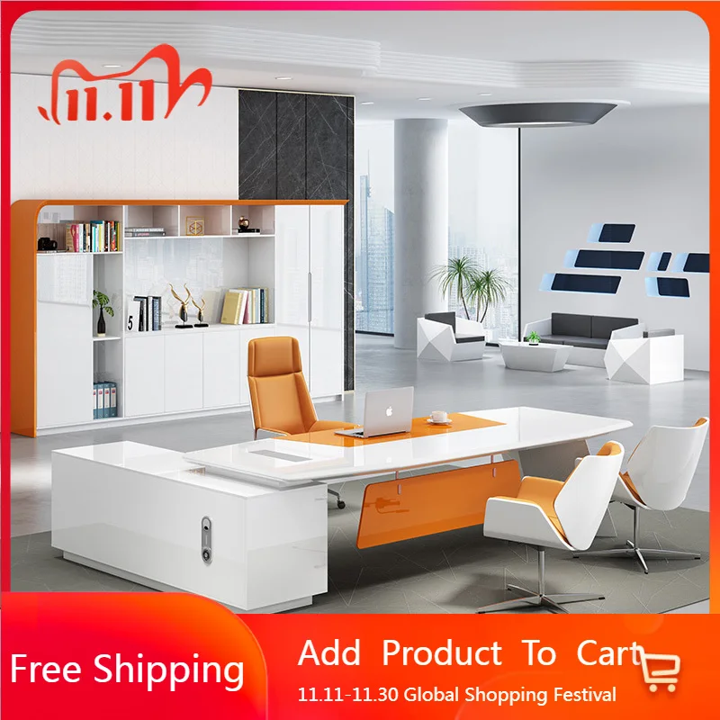 

Органайзеры Длинный офисный стол Кабинет Деревянный стоячий прием Хранение Офисный стол Дизайн Escritorio Oficina Коммерческая мебель