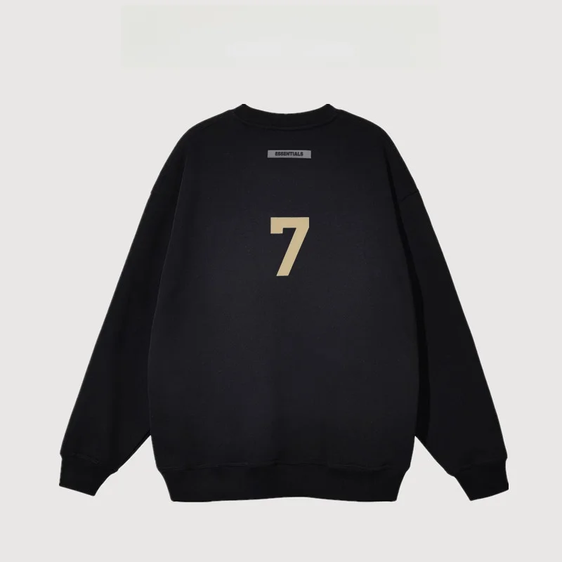 entials Sfruit Fce round Ne Sweatirt Digital 7 ex Loose Fit Casual Wear Comfortable Long Sve Street Sle