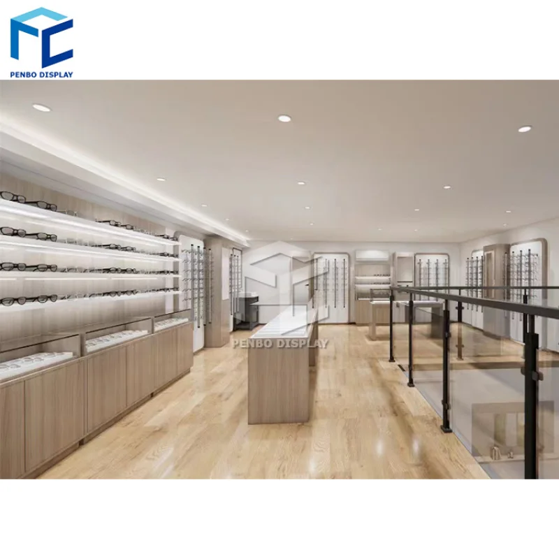 

2025customized. customized fashion optical shop display furniture retail price high end floor standing wooden standing sunglass