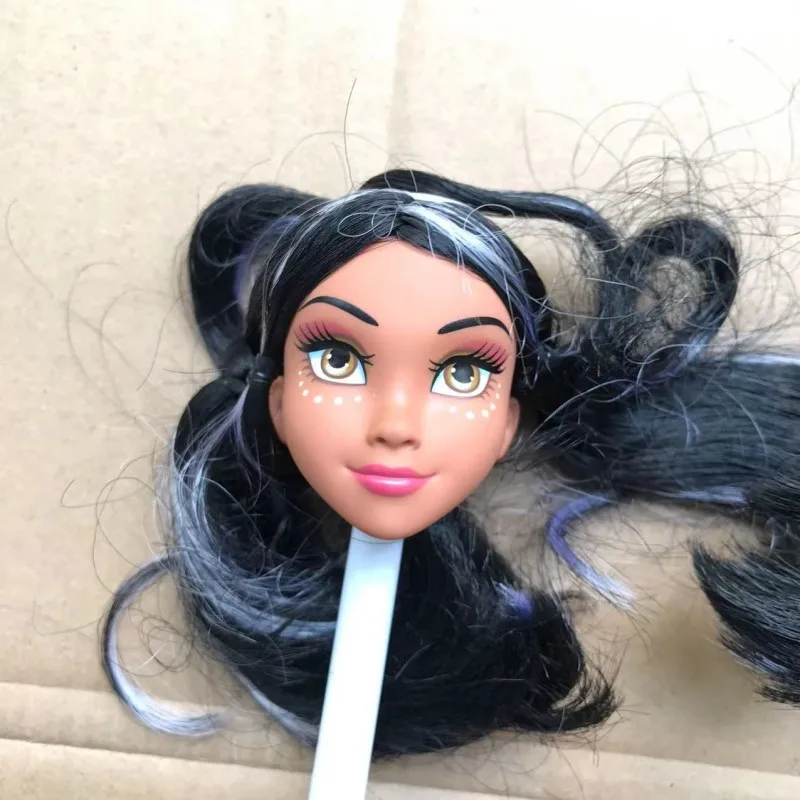 Gläser Augen mit echten Wimpern Puppenköpfe Bunte weiche Puppenteile Weiße Haut Puppenzubehör Mädchen Geschenk Spielzeugfiguren – Detail 9