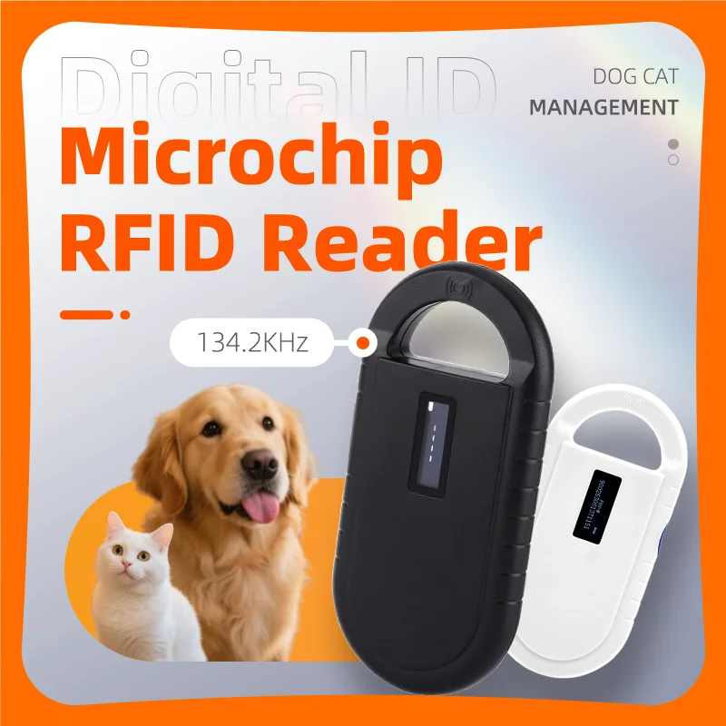

Перезаряжаемый RFID-считыватель микрочипов для животных 134,2 кГц PT160 | Портативный сканер чипов для животных: управление цифровыми ID-метками собак и кошек