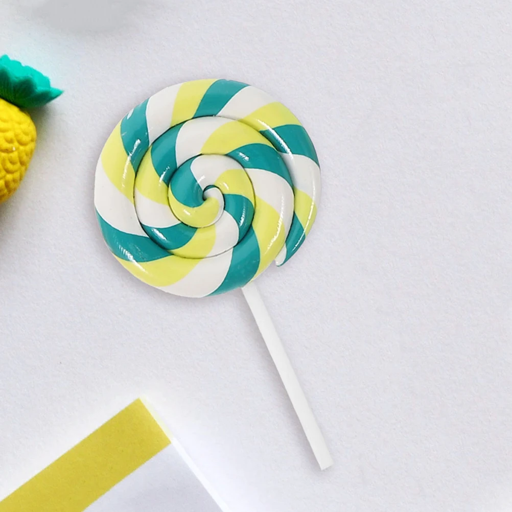 4 Pcs Simulation Lollipop Candy Props Decorative Fake Clay Decoration Hair Accessories Carnival Polymer Model Child