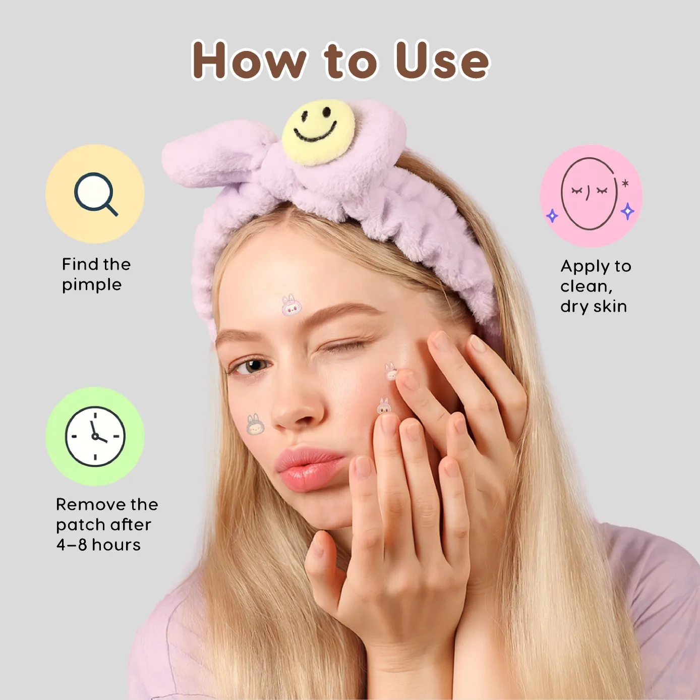 180 رقع حب الشباب الكرتونية، رقع حب الشباب للوجه، رقع حب الشباب تغطي علامات حب الشباب والعيوب المخفية