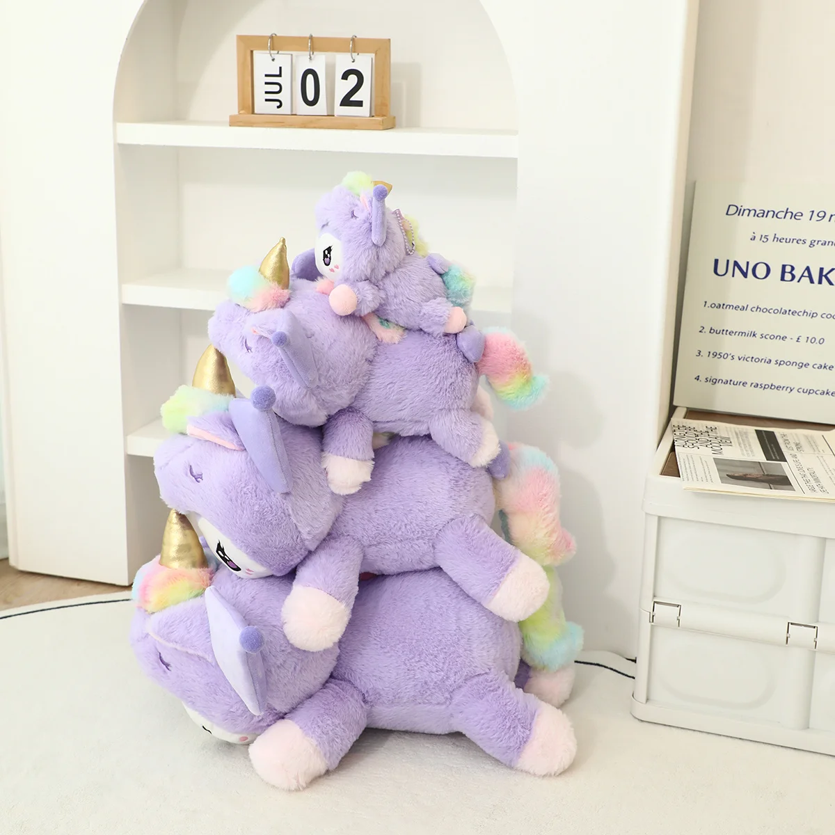 

Плюшевая кукла Sanrio с единорогом My Melody Kuromi Pom Pom Purin, игрушка Cinnamoroll Pochacco, подвеска, мягкий подарок для детей