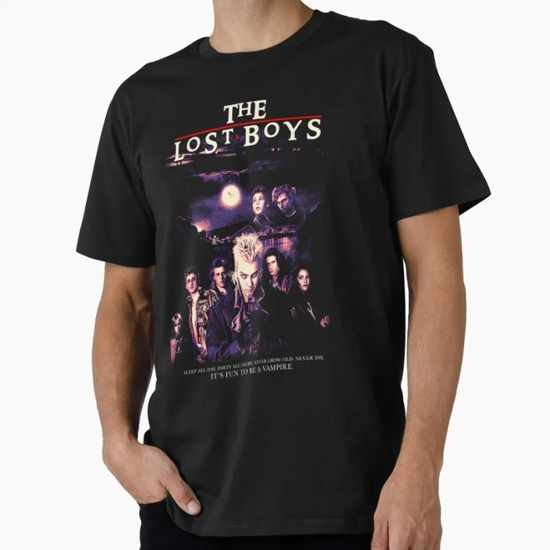 

0521 Horror Movie The Lost Boys Scary Vampire Gift T-shirts Santa Carla Boys Graphic Clothes Short Sleeve All size Tops