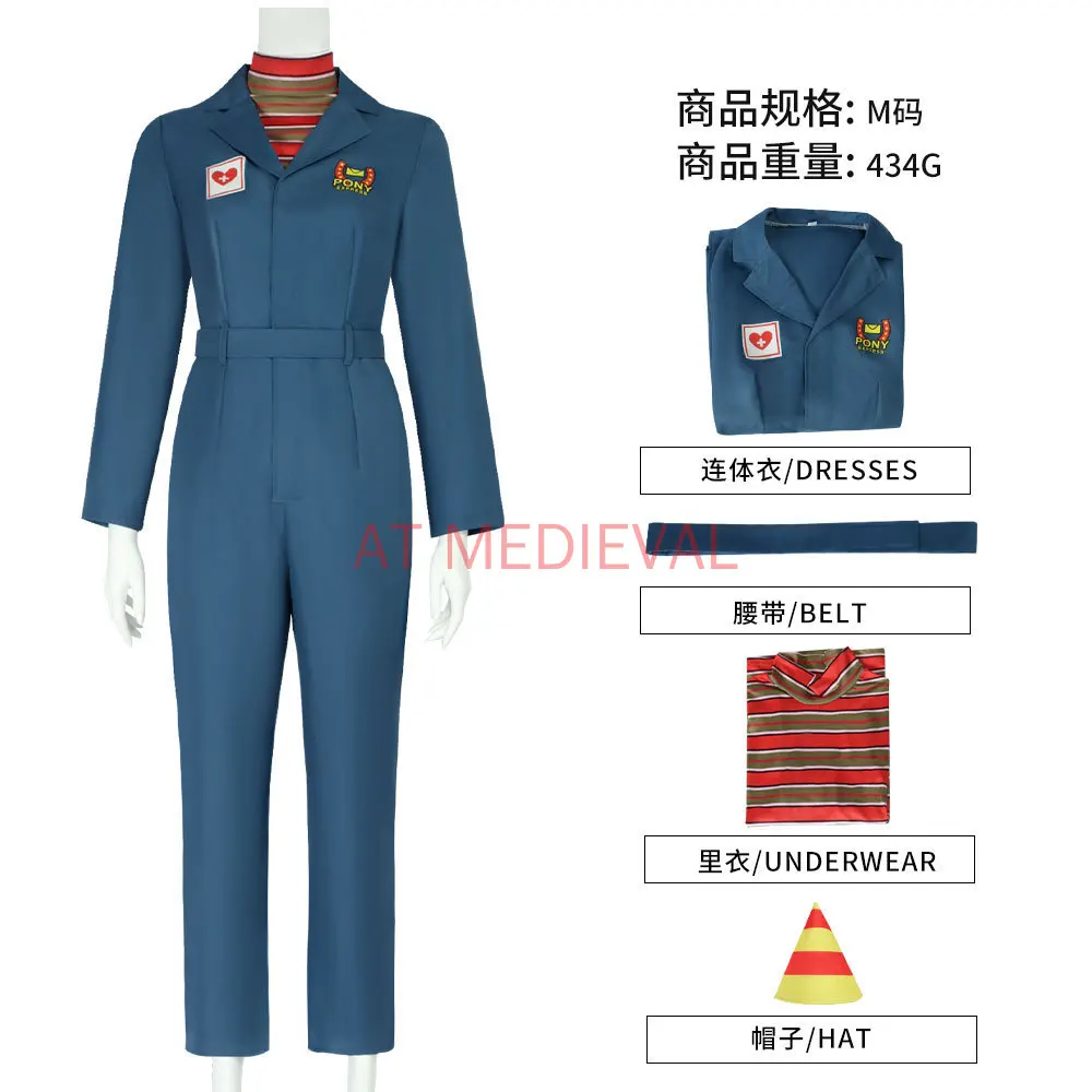 

Mouthwashing Cosplay Anya Costume Anya Hat Jumpsuit Scarf Adults Women Terror Mouthwashing Halloween Outfits