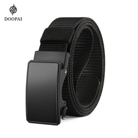 Men Female Belts Military Nylon Adjustable Belt Outdoor Travel Tactical Waist Belt with Plastic Buckle for Pants 125cm