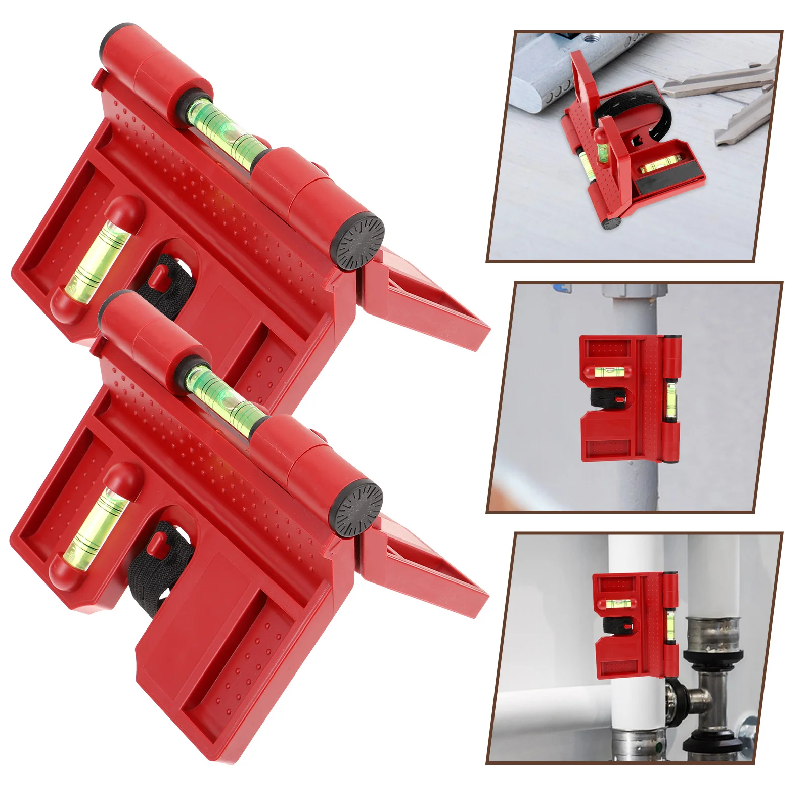 2Pcs Small Foldable Angle Meter with Precision Bubble Level for Post Railings Measurement Compact Angle Indicator Portable