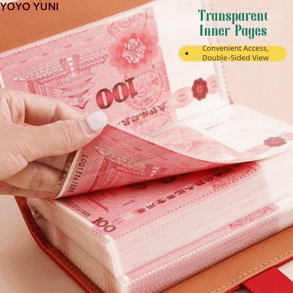 كارتون كابيبارا توفير المال الموثق بو الجلود 100 ورقة مخطط منظم المحفظة تخزين المغلفات النقدية #1