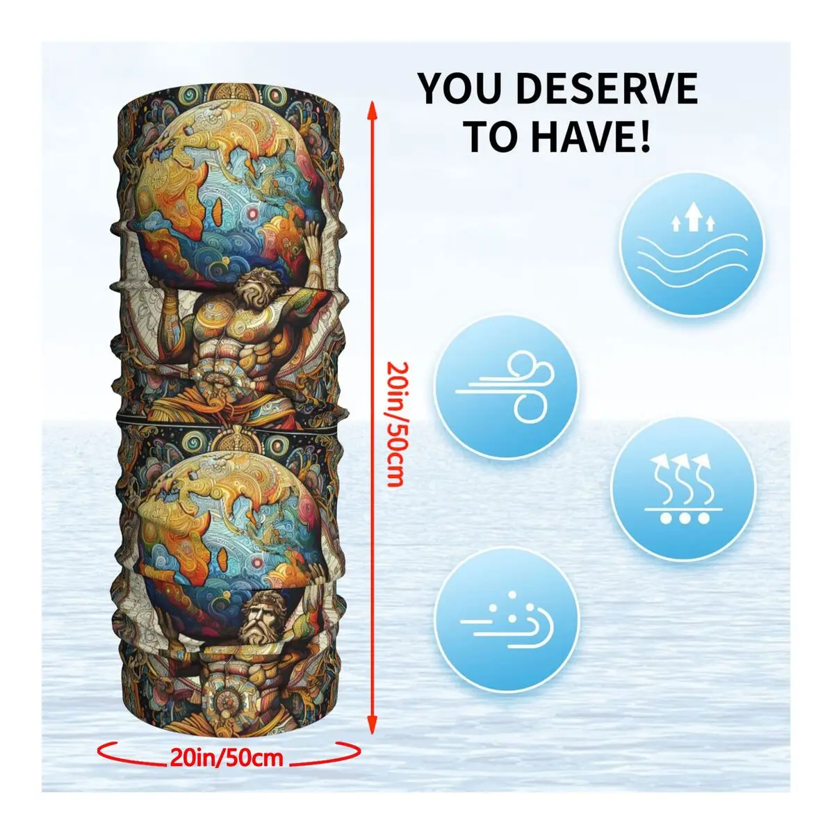 Hercules Scarf Neckerchief Neck Face Mask Polyester