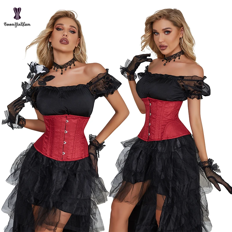 4 Brooches Firmly Tummy Control Gothic Corselet Binder Shapers Plus Size XXS-6XL 14 Steel Bone Waist Trainer Corset For Women