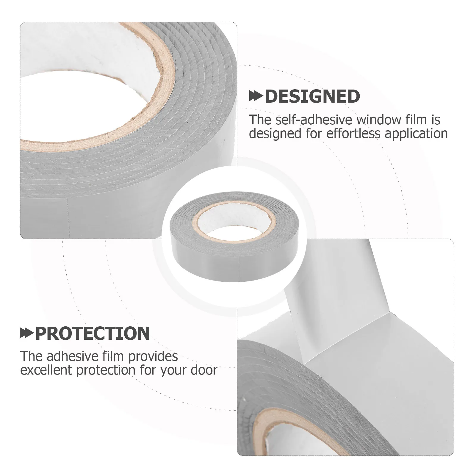 1 لفة أسود أبيض طبقة رقيقة واقية مقاوم للماء لاصق نافذة الباب تغطي لفة طبقة حماية الطلاء البناء #5
