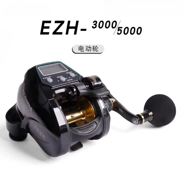 Electric Fishing Winch 3000W Digital Display Boat Reel with Line Counter Electric Deep Sea Saltwater Fishing Gear