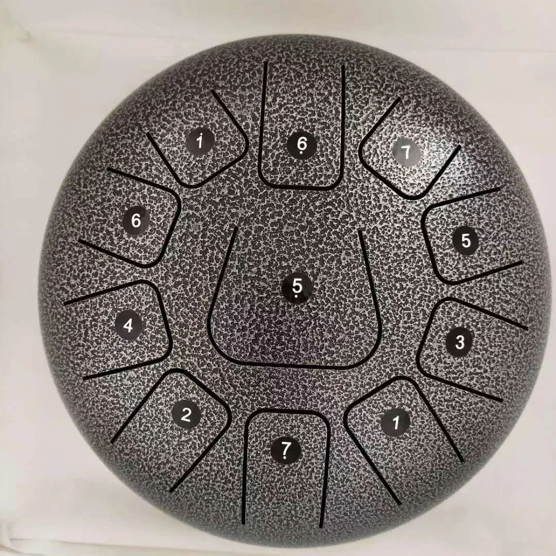 

Hooqu 14 Inch Steel Tongue Drum (21 Notes) Handpan Style Percussion Instrument with Mallets