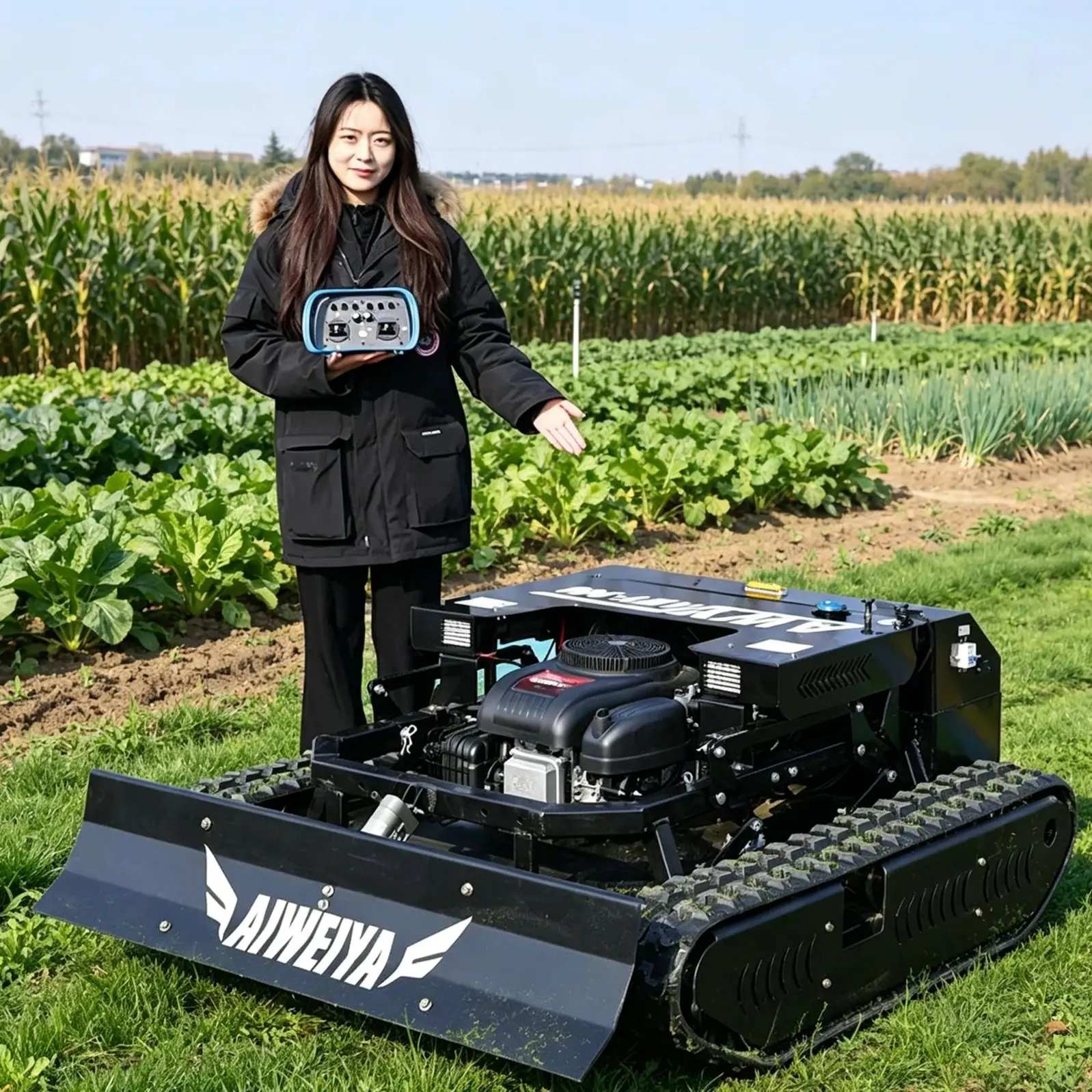 Customized Self-propelled 4-stroke Lawn Mower with Grass Bag Collector Quiet Operation for Villa Large Area Lawn