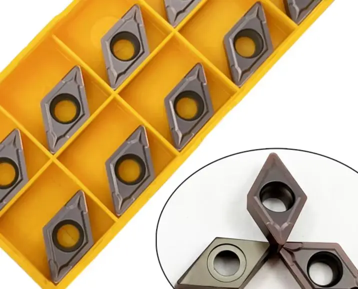 DCMT11T308 DCMT32.52 Carbide Insert 55 Degree Rhombus Turning Tool Tips For For Semi Finishing Metal Lathe Machining Accessories